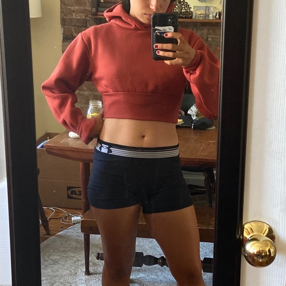 New Very plush lux cinnamon cropped hoody. XS. - Picture 2 of 4